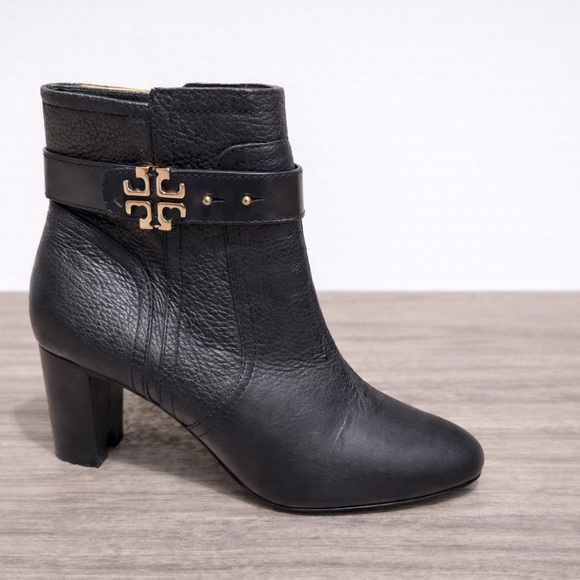 Tory Burch Shoes - Tory Burch Black Ankle Booties with Gold Accent